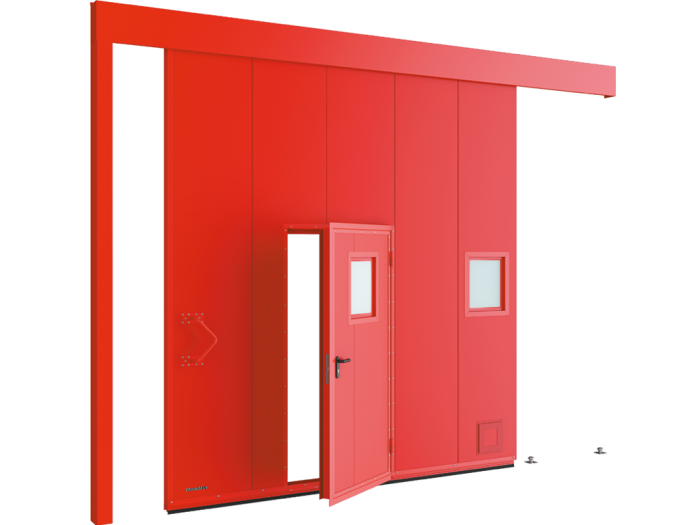 Откатные противопожарные ворота с пределом огнестойкости EI60, EI90